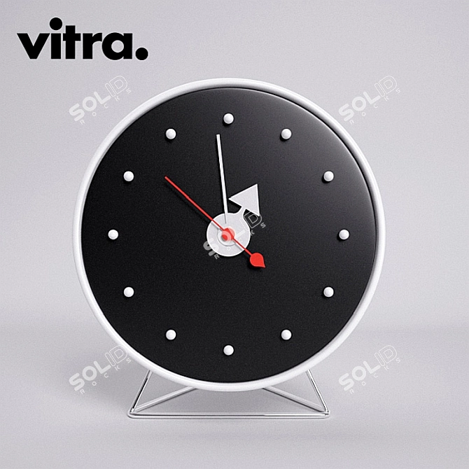 Sleek Cone Desk Clock by Vitra 3D model image 1