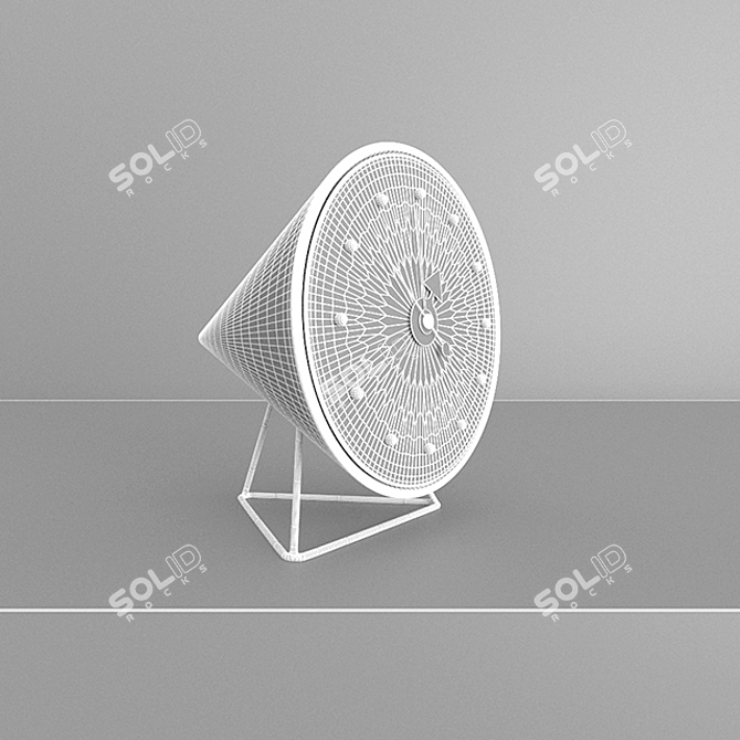 Sleek Cone Desk Clock by Vitra 3D model image 3