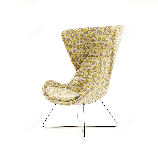 Avi H Lounge Chair: Modern Clarity and Fineness 3D model image 1