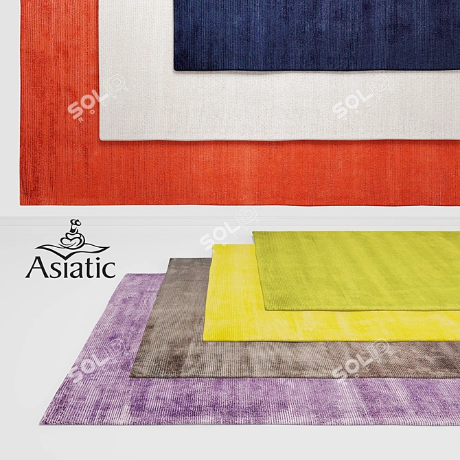 Modern Asiatic Home Rugs 3D model image 1