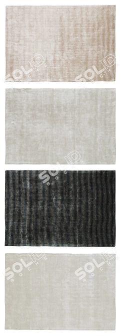 Elegance in Motion: Asiatic Chrome Stripe Rugs 3D model image 2