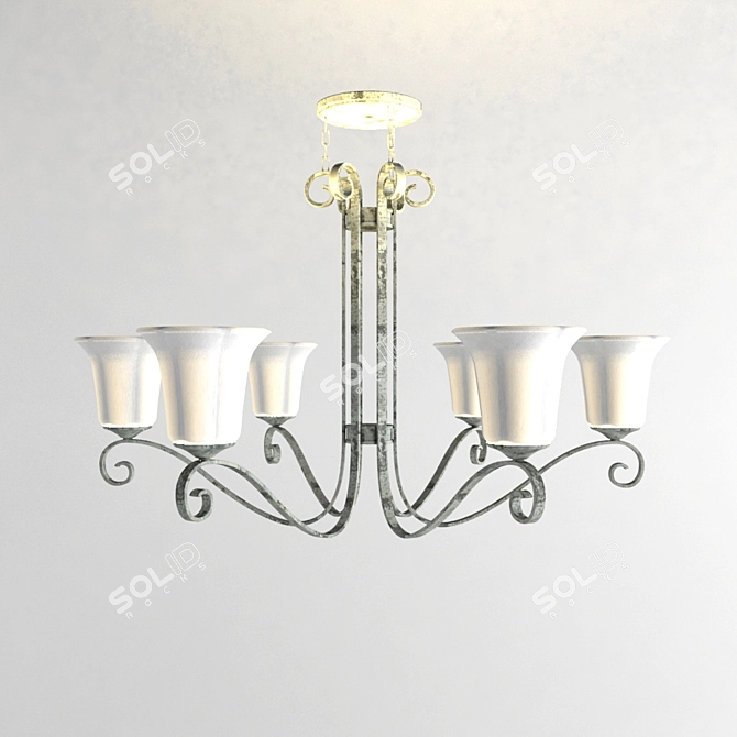 Rustic Charm: Uttermost Chandelier 3D model image 1