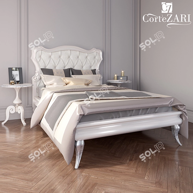 Luxury Sleeping Set: Fabric Cortezari 1 - Italy 3D model image 1