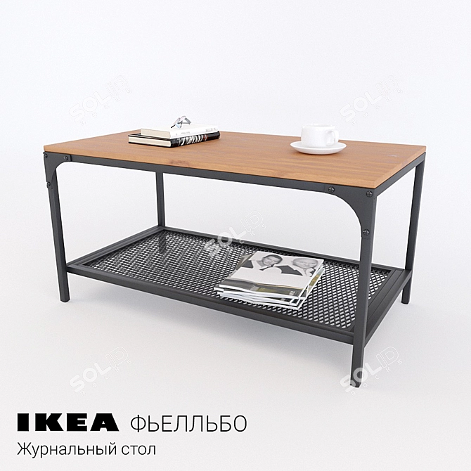 Sleek and Simple: Ikea FIELLBO Coffee Table 3D model image 1