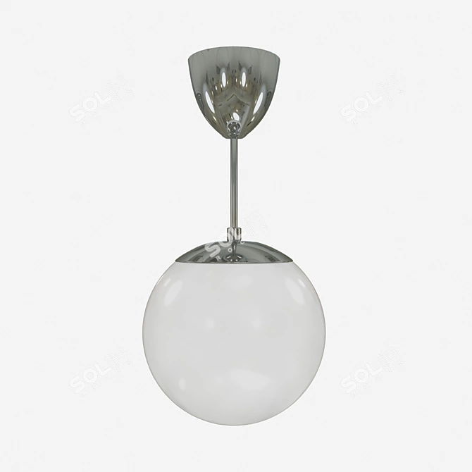 Modern HÖLJES Pendant Lamp - Elegant White Design 3D model image 1
