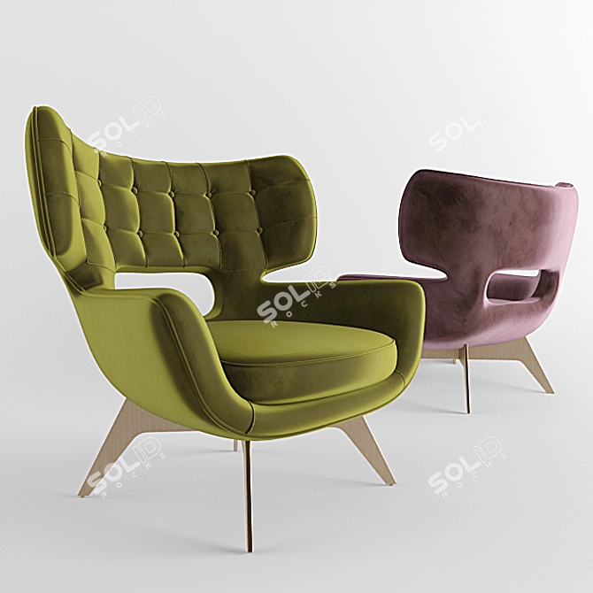 Luxury Maclaine Armchair by Roberto Cavalli 3D model image 2