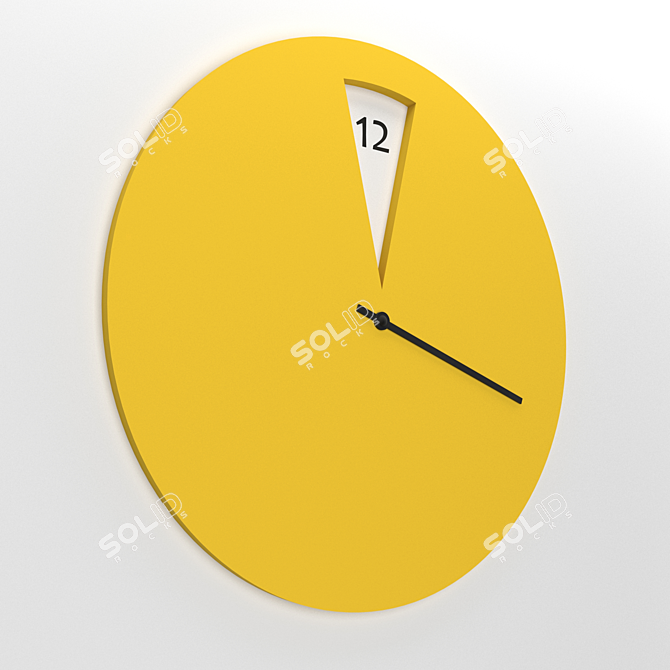 Stylish Watch Wall Display 3D model image 1