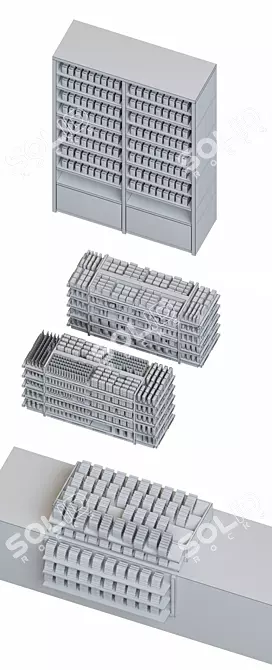 Versatile Store Shop Rack 3D model image 3