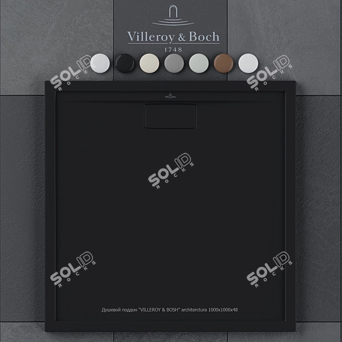 Villeroy&Bosch Shower Tray 1000x1000x48 3D model image 1