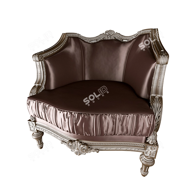 Elegant Vintage Armchair 3D model image 1