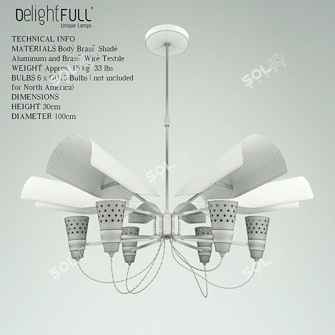 80's Pop King Suspension Lamp 3D model image 3