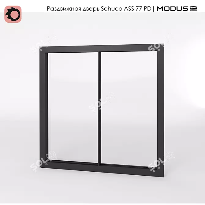 Schuco PD 2A Sliding Door - Sleek and Automatic 3D model image 1