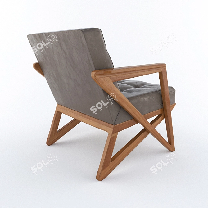Comfortably Chic Armchair by Aristeu Pires 3D model image 2