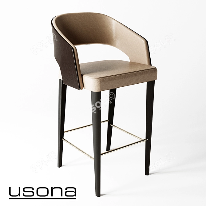 Usona Contemporary Barstool 3D model image 1