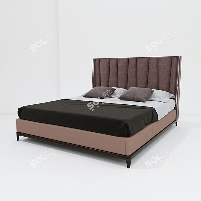 Frato Nantes Bed: Sleek and Sophisticated 3D model image 1