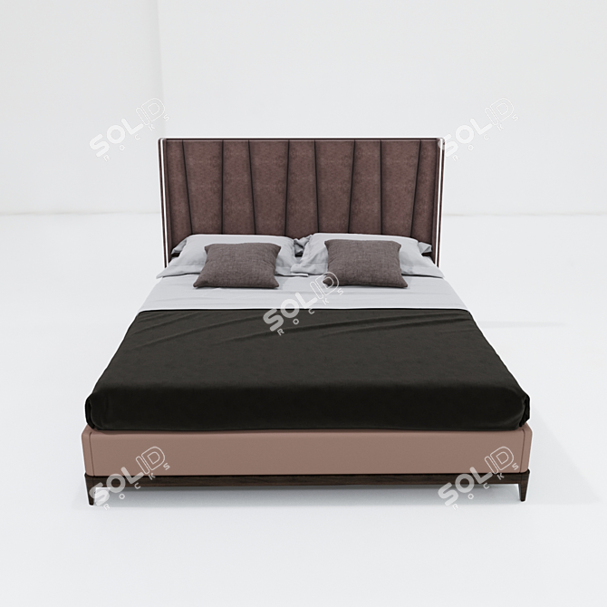 Frato Nantes Bed: Sleek and Sophisticated 3D model image 3