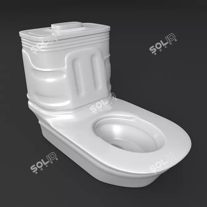Modern 2013 Toilet: Stylish, Functional 3D model image 1