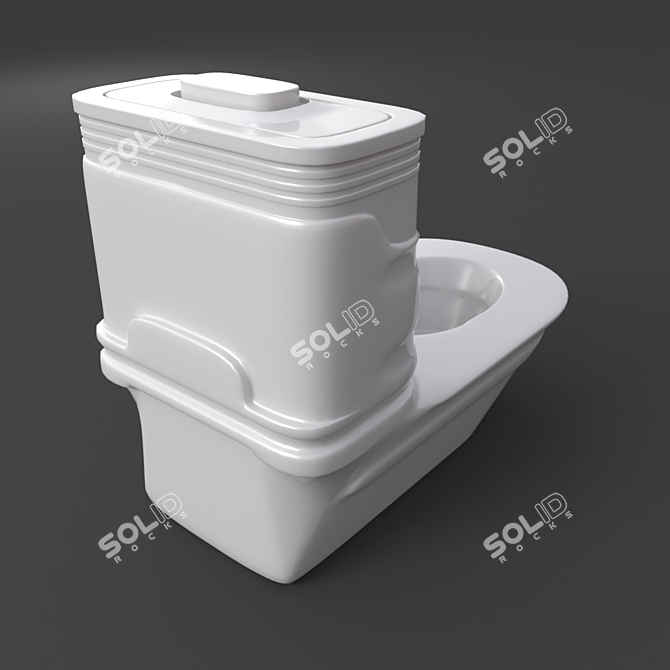Modern 2013 Toilet: Stylish, Functional 3D model image 2