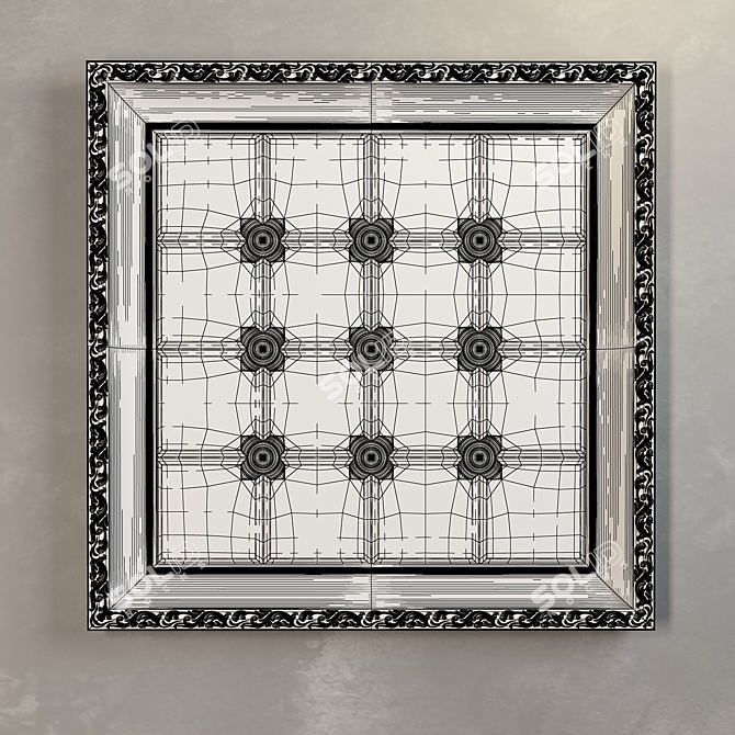 Elegant Classic Ornate Mirror 3D model image 3