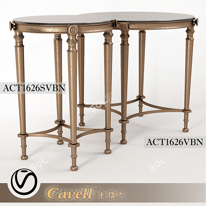 Elegant Cavell Glass Coffee Tables 3D model image 1
