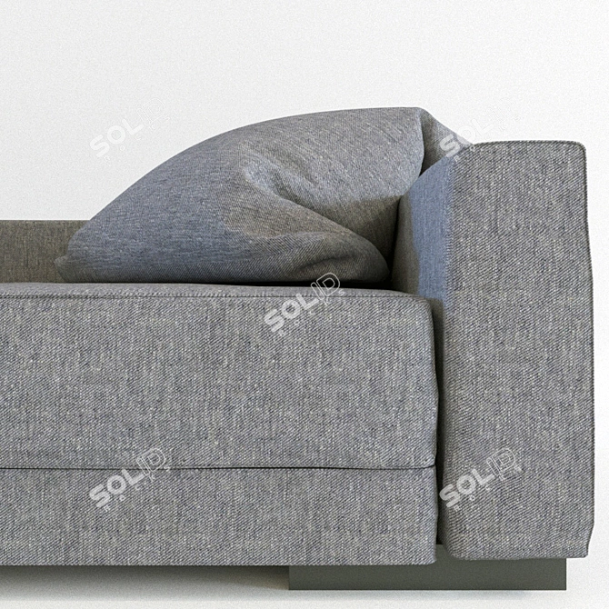 Modern Style Sofa with Pillows 3D model image 2