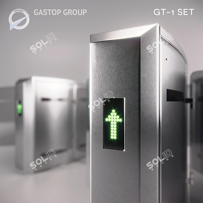 Gastop GT-1: Stylish 3D Security Gates 3D model image 2