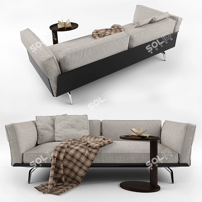 Flexform Este Sofa - Luxury Comfort 3D model image 2