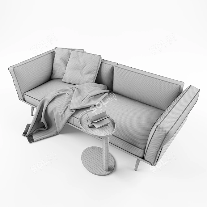 Flexform Este Sofa - Luxury Comfort 3D model image 3