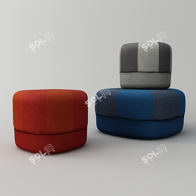 Circus Pouf: Playful and Versatile Seating 3D model image 1