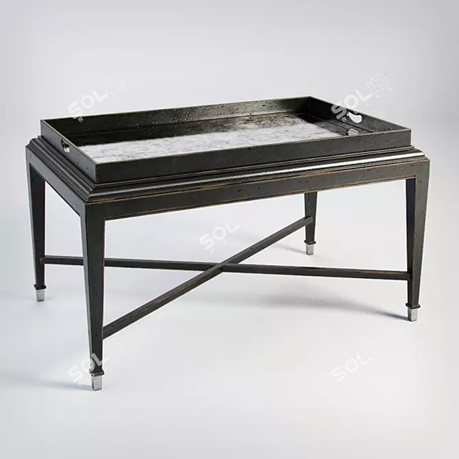 Brooks Tray Cocktail Table: Stylish and Functional 3D model image 1