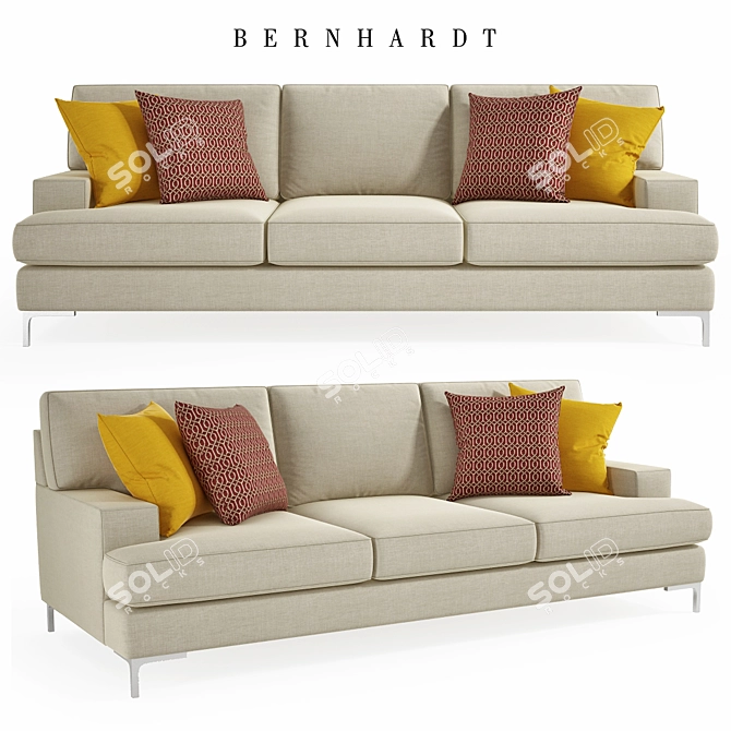 Bernhardt Carver Sofa: Contemporary Elegance and Comfort 3D model image 1