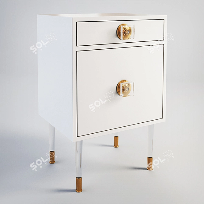 Sophisticated Eloquent Side Table 3D model image 1