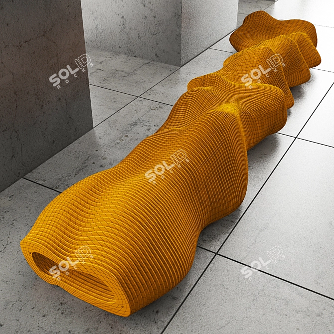 Parametric Bench: High Polygon 3D Model 3D model image 3