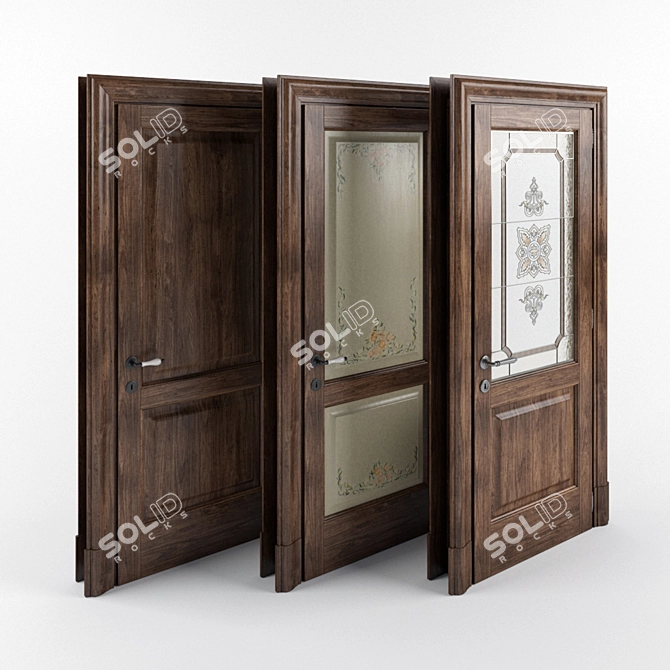 Elegant Classic Donatello 1114 Door 3D model image 1