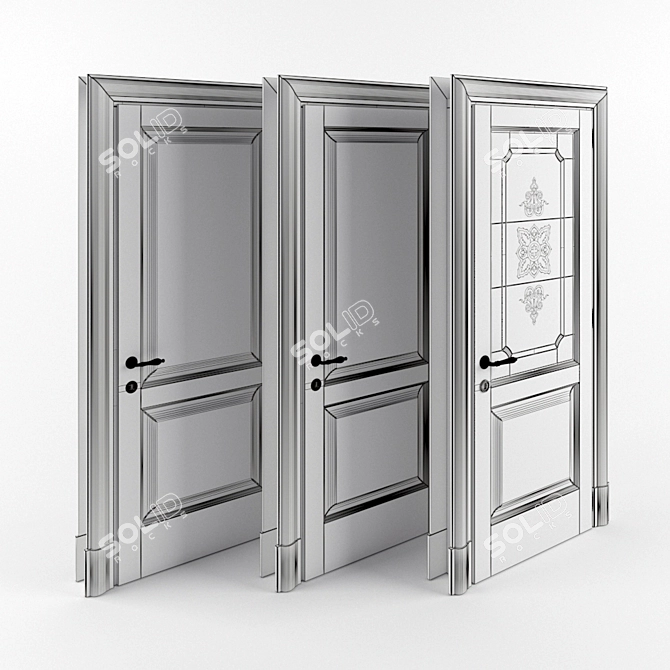 Elegant Classic Donatello 1114 Door 3D model image 2