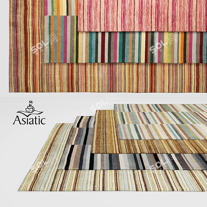 Elegant Asiatic Jacob & Joseph Rugs 3D model image 1