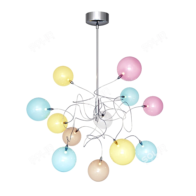Harco Loor Bubbles: Customizable Designer Chandelier 3D model image 1