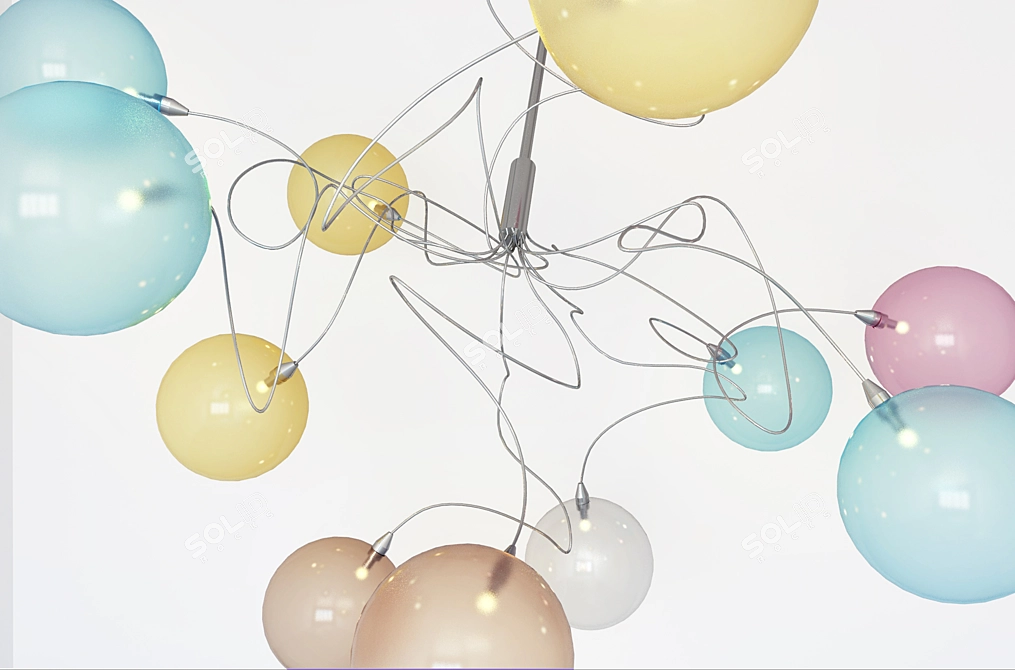 Harco Loor Bubbles: Customizable Designer Chandelier 3D model image 2