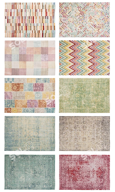 Asiatic Verve Rugs: Modern Elegance for Your Home 3D model image 2