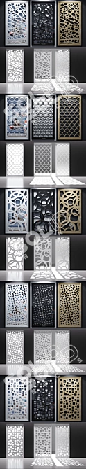 Decorative Panel Set - Elegant Design 3D model image 2