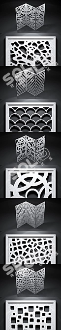 Decorative Panel Set - Elegant Design 3D model image 3