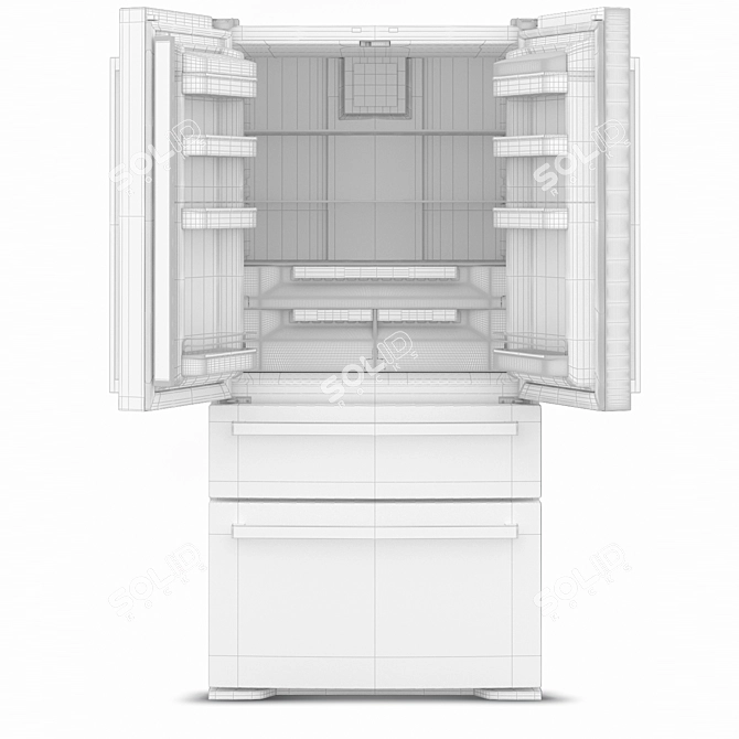 Dual Cooling Fridge: Premium Model 3D model image 3