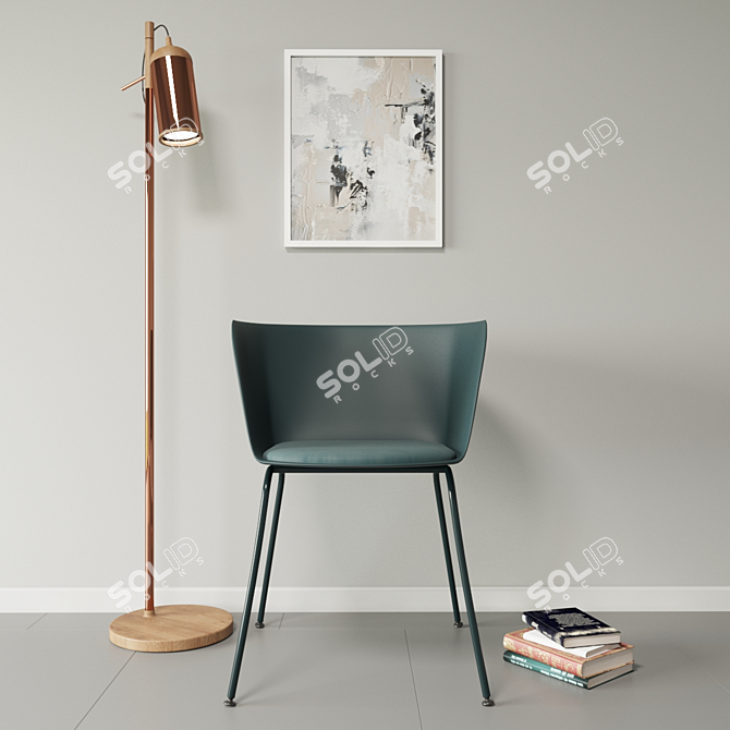 Modern Copper Lamp with Verve Design 3D model image 1