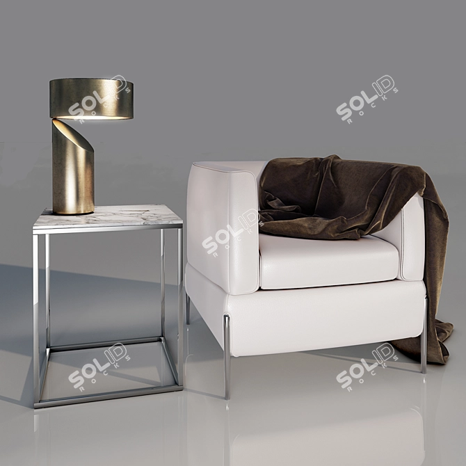 Modern Italian Furniture Set by Natuzzi 3D model image 1