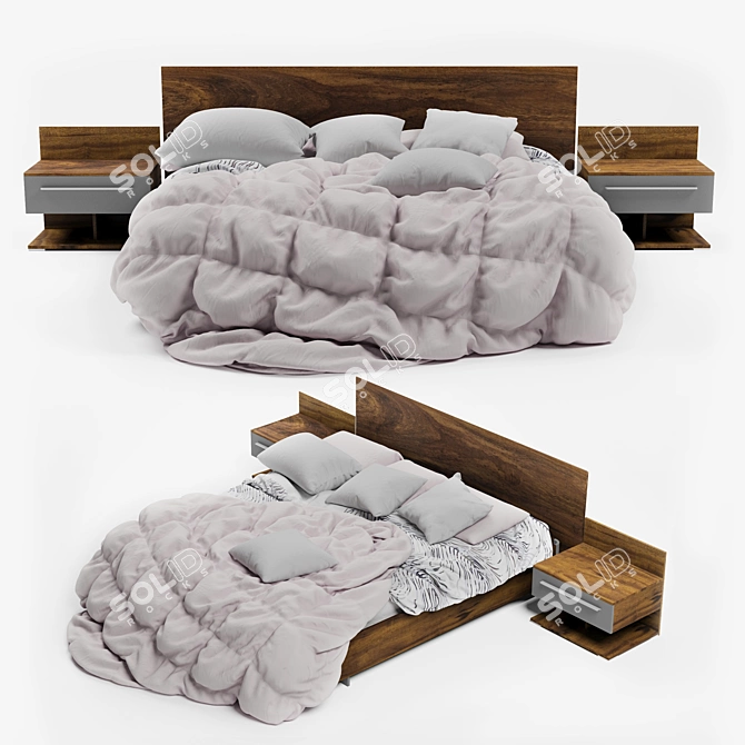 Taxon Bedroom Set: Moscow Furniture Factory 3D model image 1