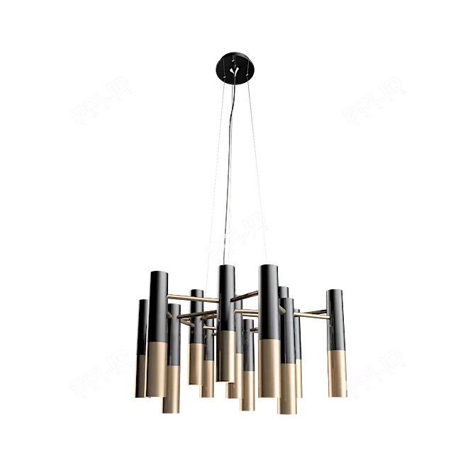 Elegant 13-Light ST Luce Chandelier 3D model image 3