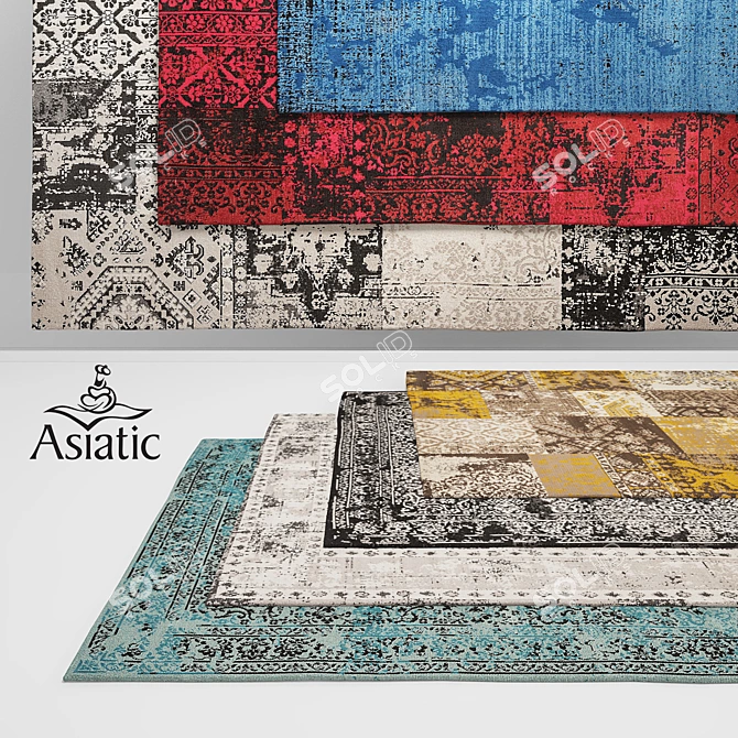 Revitalize your space with Asiatic Revive Rugs 3D model image 1