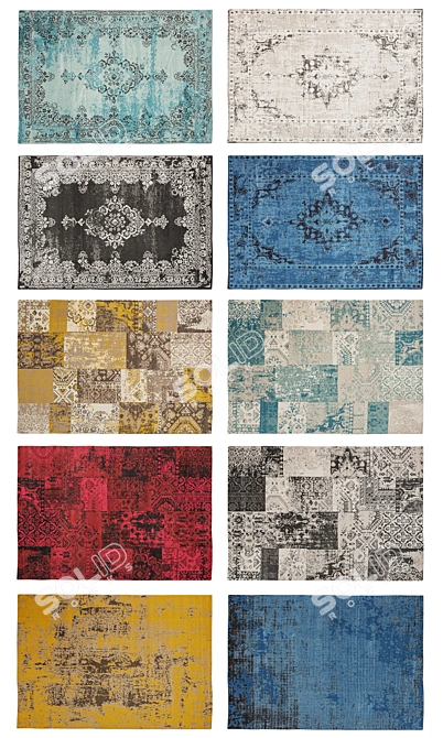 Revitalize your space with Asiatic Revive Rugs 3D model image 2