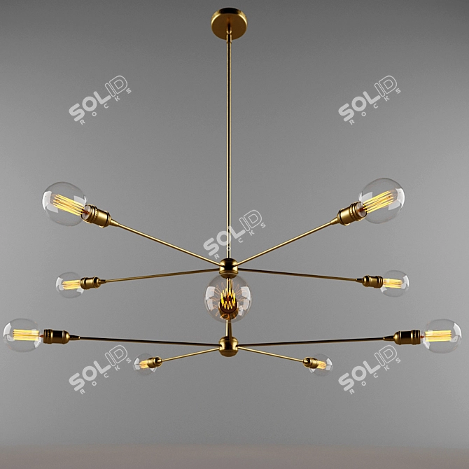 Elegant Napoleon Chandelier 3D model image 1