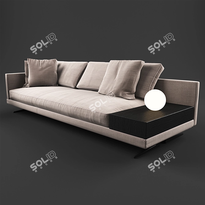 Elegant Poliform Mondrian Sofa 3D model image 2